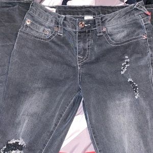 True Religion Black/Ash distressed jeans(AUTHENTIC)